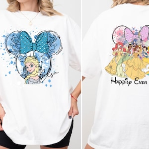 Elsa Disney Princess Shirt, Magic Castle Princess Shirt, Disney Princess Signature Sketch Sweatshirt, Disneyland Family Trip Tees