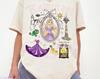 Maglietta floreale retrò Disney Rapunzel Rapunzel, maglietta Disney Princess Rapunzel, maglietta Lost Princess, maglietta Magic Kingdom, viaggio Disney