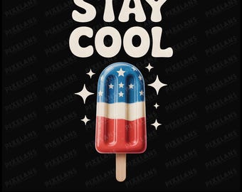 Patriotic Popsicle Clipart: Red White Blue 4th of July Design (Digital Download