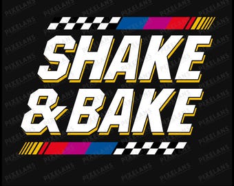 Diseño Shake & Bake Racing: Automovilismo retro SVG, PNG (Descarga digital)