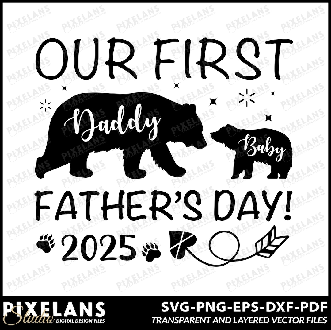 Daddy & Baby Bear - First Father's Day 2025 (digital Design) - Etsy