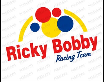 Ricky Bobby Racing Team Art: Retro NASCAR Parody (Digital Download)