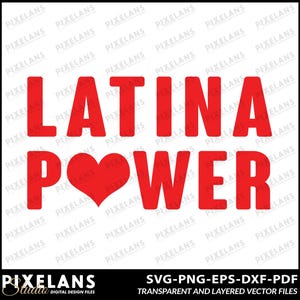 Latina Power Digital Design: Hispanic Heritage Sublimation Art (Digital Download)