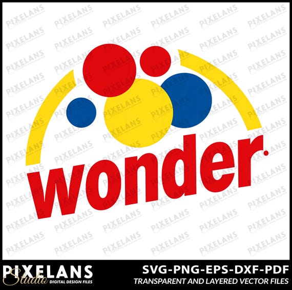 Wonder Bread Retro Design: Vintage SVG, PNG (Digital Download)