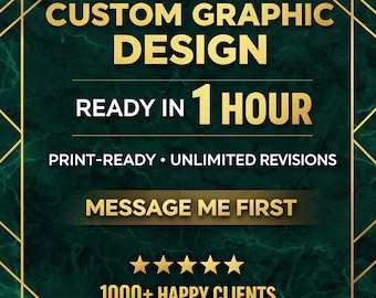 Custom Graphic Design Service  Ready in 1 Hour – SVG, PNG, Vector Files (Digital Download)