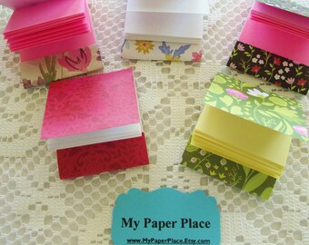 20 Matchbook Notepads/Mini Notepads - Springtime Flowers - Large Fold Over Sheets