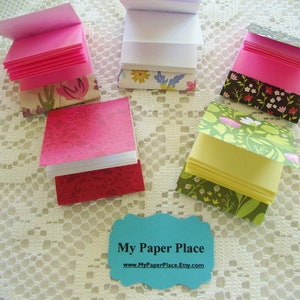 20 Matchbook Notepads/Mini Notepads Springtime Flowers Large Fold Over Sheets image 1