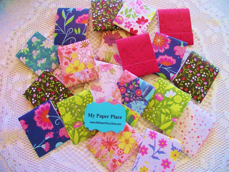 20 Matchbook Notepads/Mini Notepads Springtime Flowers Large Fold Over Sheets image 2