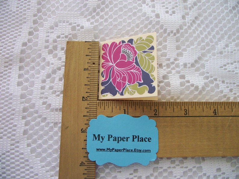 2 Mini Note Cards/Gift Cards Shop Thank You Cards-Assorted Flower Patterns Upcycled New File Folders White Envelopes image 6