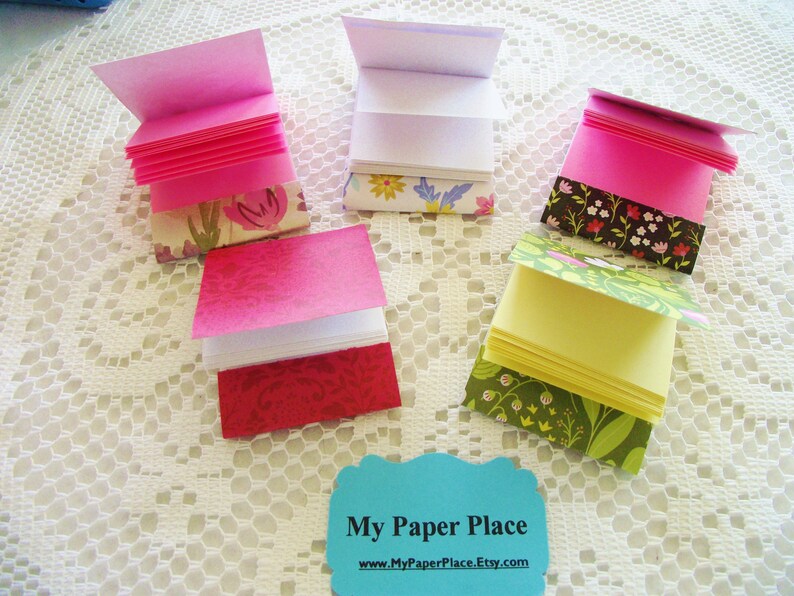 20 Matchbook Notepads/Mini Notepads Springtime Flowers Large Fold Over Sheets image 6