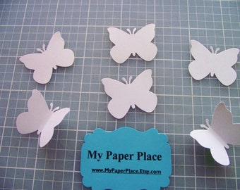 Bright White 2" Butterfly Die Cuts-  110# cardstock-  Wedding Decoration Free Secondary US Shipping