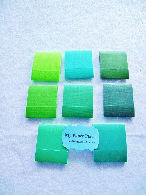 20 Assorted Shades of Green Matchbook Notepads 12 Extra Etsy