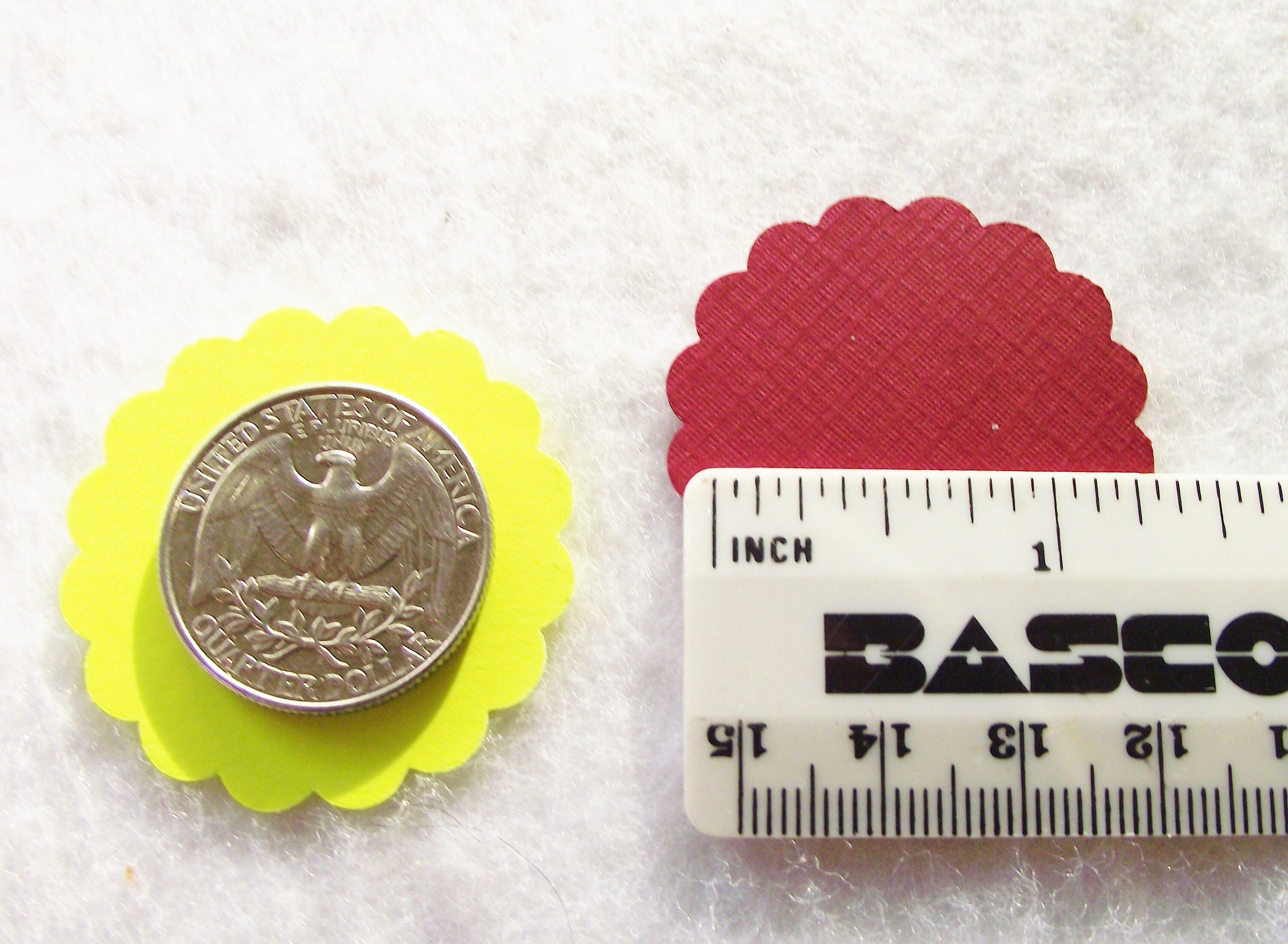 100 Assorted 1.5 Inch Scalloped Cardstock Circles/die Etsy