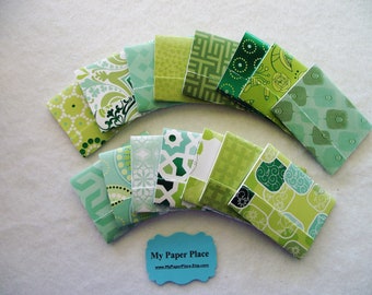 20 - 3"x4" Matchbook Notepads - Shades Of Green - Party Favor-Shop Thank You-Goodie Bag Item READY TO SHIP