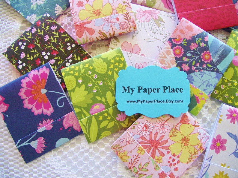 20 Matchbook Notepads/Mini Notepads Springtime Flowers Large Fold Over Sheets image 5