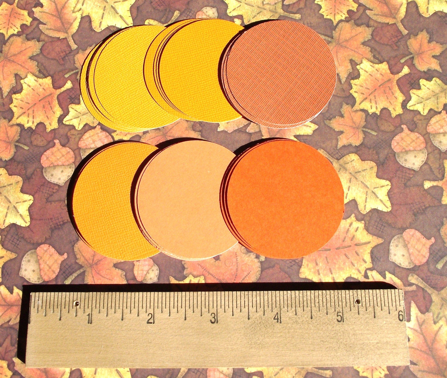 2 CARDSTOCK CIRCLES 50 2 Inch Cardstock Circles shades of Autumn Free Secondary Shipping Etsy