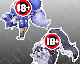 Furry gals heart pose challenge - Sticker – Waterproof Vinyl Decal (3-6 Inch)