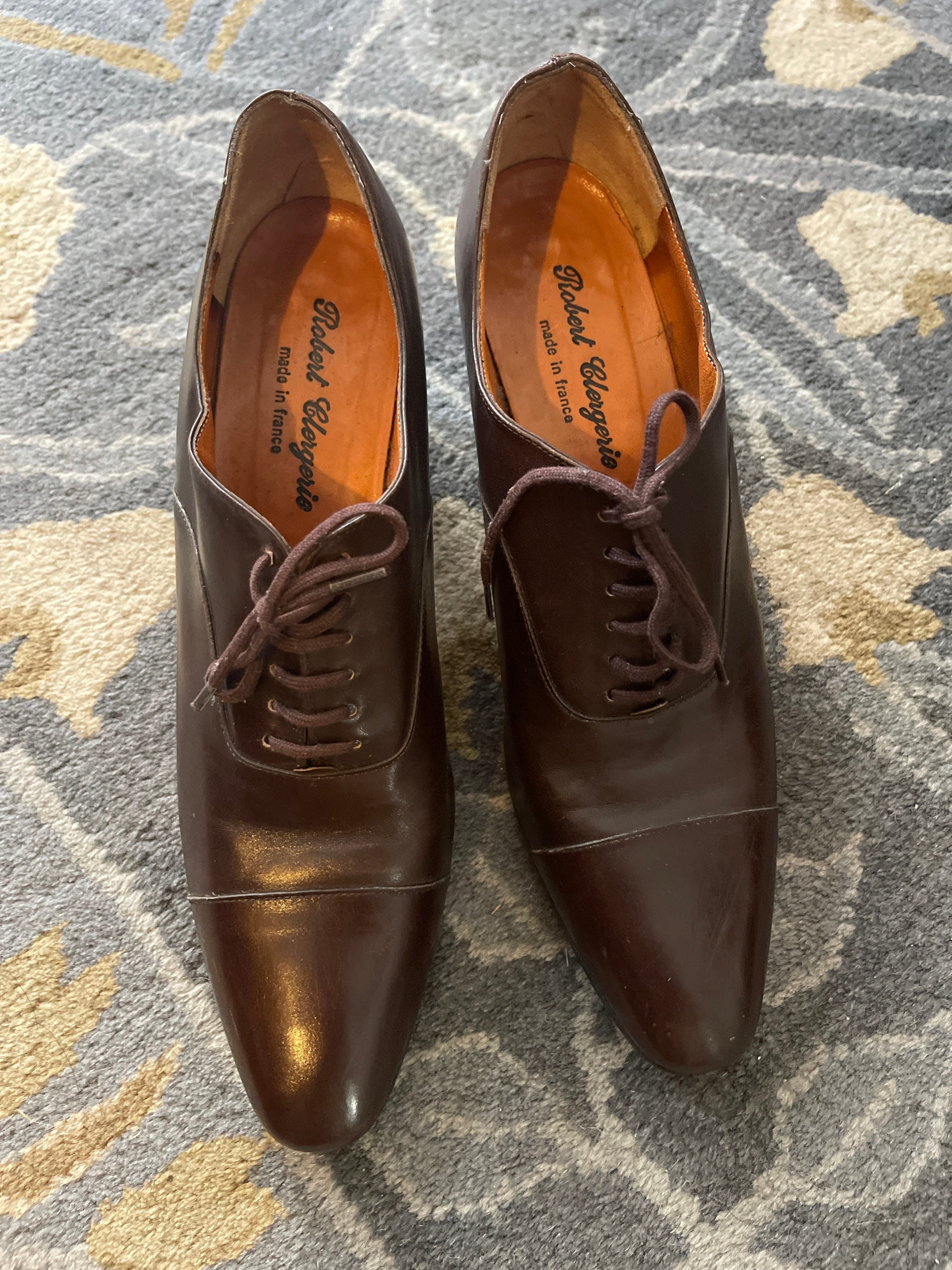 Vintage Robert Clergerie Fine Brown Leather Lace up 2.5  display picture 1