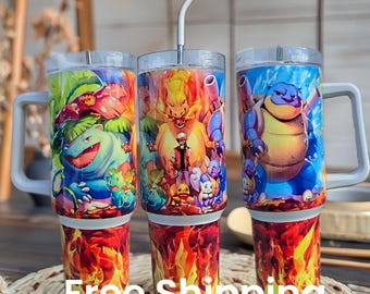 Cartoon Character 40oz Tumbler - Stainless Steel - Fun gift for everyone