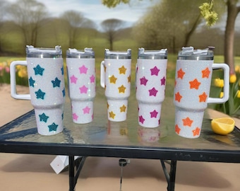 Rhinestone Star Tumbler: 40oz Bling Stainless Steel Travel Mug