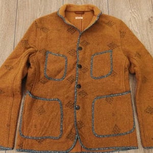Authentic vintage Kapital Japan Wool Angora Brown’s browns Beach Jacket Japanese Workwear Chore Coat Made in Japan Size 3 rrl diamond print