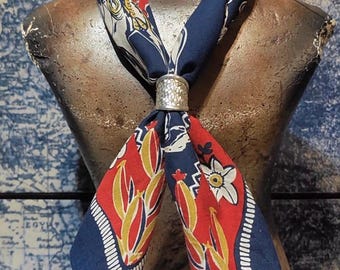 RRL double rl Ralph Lauren  Indigo Bandana Scarf, Southwestern Starburst Print, 100% Cotton, Japan Made Accessory