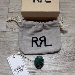 Double Rl RRL Ralph Lauren Turquoise Bandanna Slider Scarf Slide