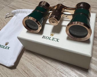Vintage Rolex Green Lacquer Opera Binoculars – Collectible Display Piece vip promotional novelty gift agent