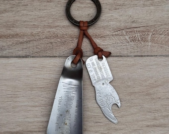 Rrl Ralph Lauren double rl key ring Leather shoe shoes horn bottle opener set vintage look brass accessory