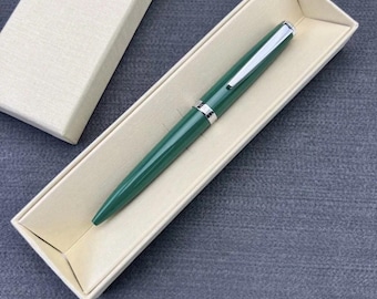 New vintage Rolex Green Lacquer Emberald Emblem Twist Ball Ballpoint Pen - Agent AD VIP GIFT