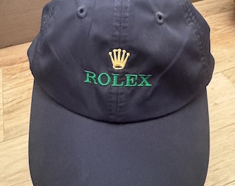 Rare Nos vintage  Rolex Strapback Hat Cap - Navy Blue Embroidered Logo ADJUSTABLE - AD VIP Gift from agent