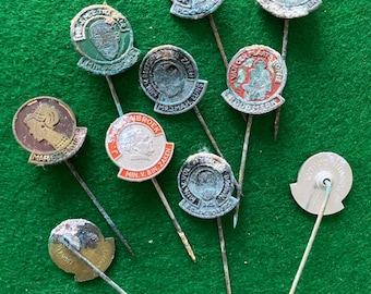 Vintage Political Lapel Pins, Lot of 10