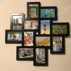 12 Openings Wooden Collage Picture Photo Frame | Photo Collage Frame | Family Photo Frame | Gallery Wall Frames | 4x6 Picture Frame