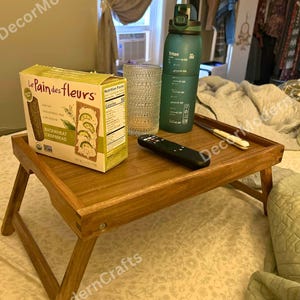 Wooden Breakfast Tray with Folding Legs | breakfast table | Folding Serving Tray | bed tray | Snack Tray | wood serving tray | laptop table