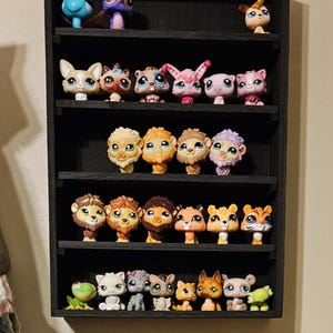 Wooden Display Case with Removable Shelves: Collectibles & Figurines