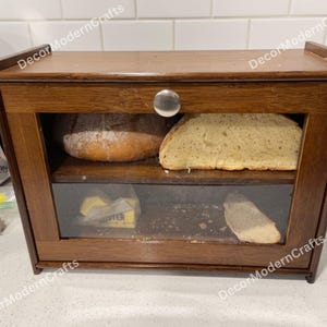 Bamboo Bread Box with Window: 2-Layer Kitchen Storage