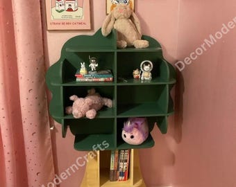 Wooden Book Shelf | Tree Bookshelf | Kids Bookshelf | Unicorn Bookshelf | Housewarming Gift | Kids Room Decor | Tree Book Case