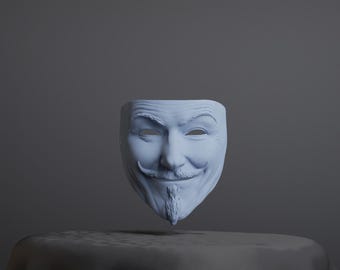 Vendetta Mask STL File - 3D Printable Cosplay Accessory