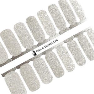 Silver Gleam - Nail Wraps | Nail Decals | Nail Stickers | Nail Strips | Stickers ongles