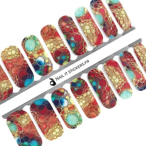 Effervescence - Nail Wraps - Colorful & Long-Lasting Nail Art Stickers for Easy DIY Manicure and Creative Nail Designs