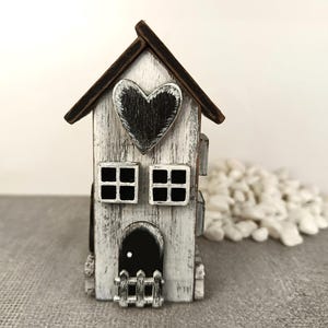 Wooden miniature house, Rustic wooden house, Wooden cottage sculpture, Halloween wooden house, Miniature handmade house, Rustic wooden house