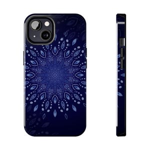 Blue Mandala Design Phone Case,Tough Cell Phone Cover Mandala SamSung Galaxy Phone Case Mandala IPhone Case IPhone Cover Galaxy Cover