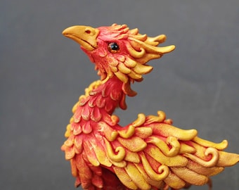 Phoenix Bird Sculpture – Fantasy Bird Figurine