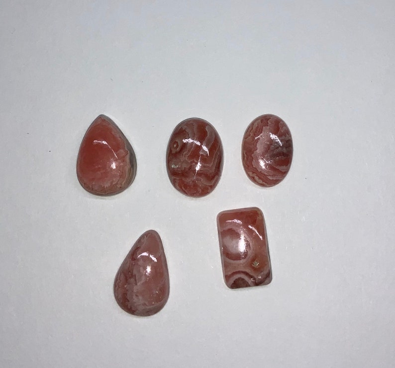 Destash Rhodochrosite Cabochon Lot
