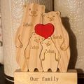 Personalized Wooden Bear Family Puzzle,Engraved Family Name Puzzle,Family Keepsake Gift,Gift for Parents,Family Home Decor,Gift for Mum