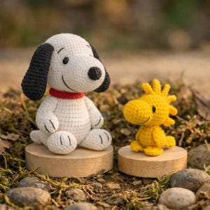 Snoopy and woodstock crochet pattern - Etsy 日本