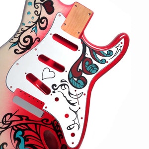 Stratocaster Custom Printed Hendrix Monterey Pickguard – Custom Graphic / Image Guard