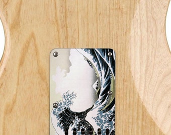 Custom Printed Great Wave / Japanese Wave Graphic - Stratocaster Tremolo Cover / Backplate - USA Made!