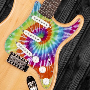 Stratocaster Custom Printed tie dye Look Pickguard – Custom Graphic / Image Guard