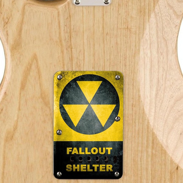 Custom Printed fallout shelter Graphic - Stratocaster Tremolo Cover / Backplate - USA Made!